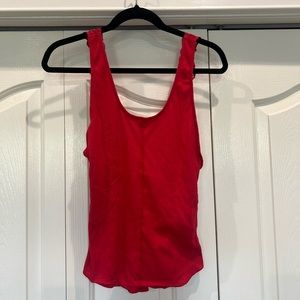 Free People Tank Top with Lace Straps and Open Back